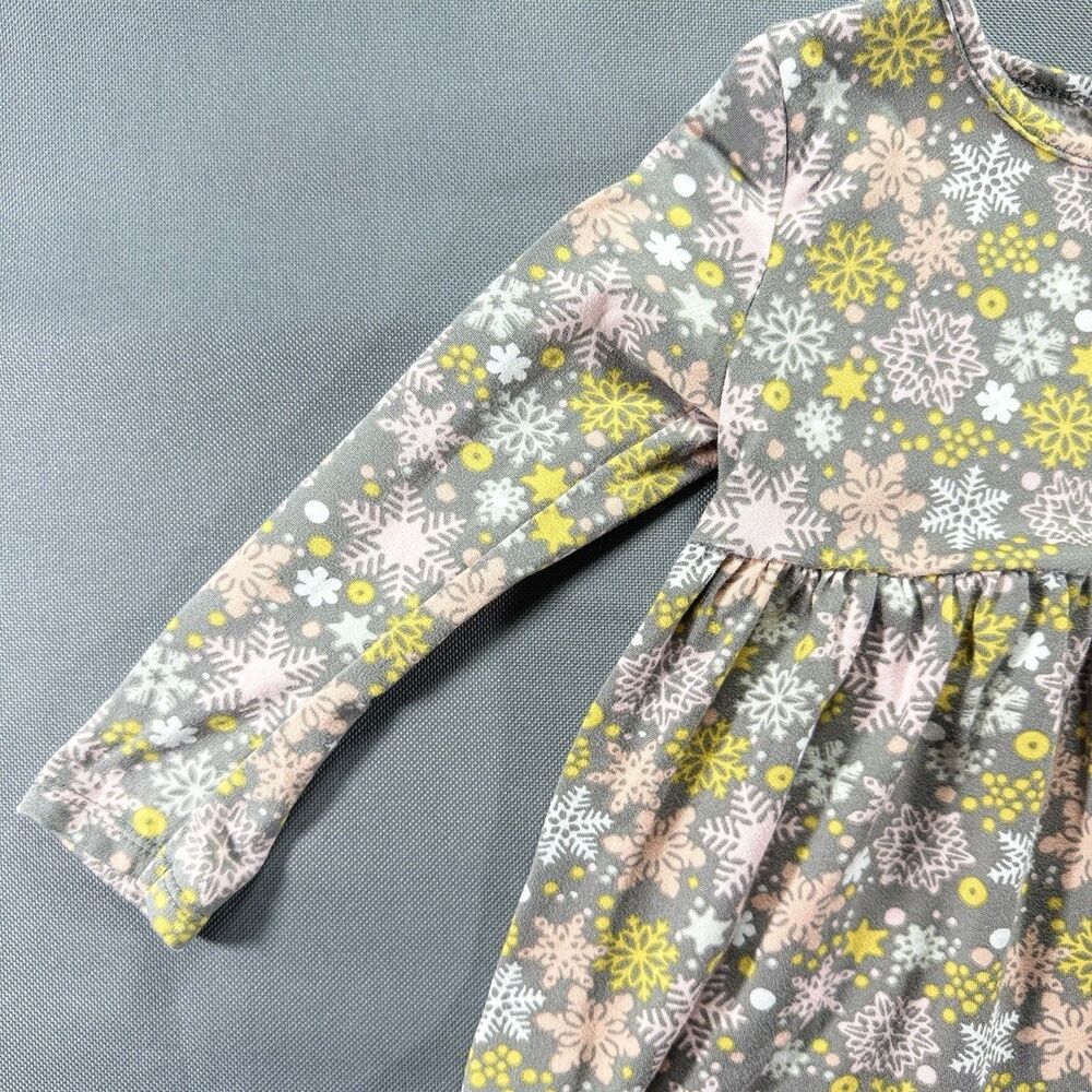 Just Lizzy Toddler Snowflake Longsleeve Dress Size 2T - Picture 3 of 5